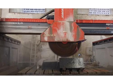 Serra ponte para corte em meios blocos de pedra, mármore e granito