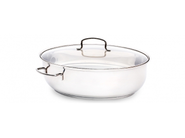 Torrador oval de aço inoxidável tipo Roaster