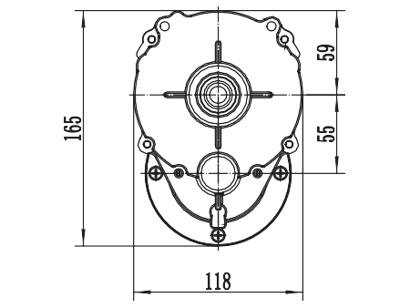 Motor de acionamento 250W (2000 RPM), PMDC motor escovado ZD101AZ3