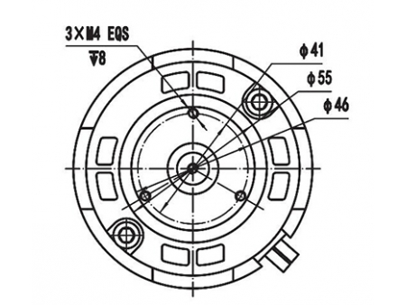 Motor de direcção assistida 200W (3200±8% RPM), PMDC motor escovado ZD089AX