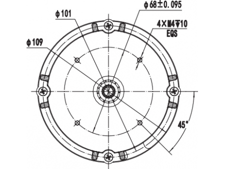Motor de acionamento (eixo horizontal / deslocamento horizontal) 550W, PMDC motor escovado ZD109A3