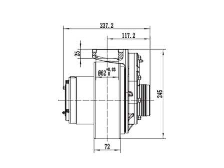 Montagem de motor de acionamento 750W (PMDC motor sem escova) TF110BH3