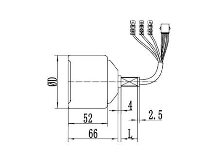 Motor de acionamento 60-100W, PMDC motor sem escova GF043AH