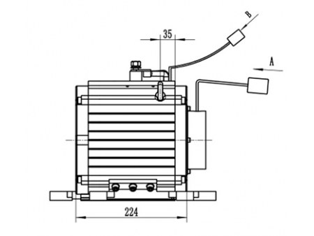 Motor de tração 5000-8000W, PMDC motor sem escova TZ210BX-P