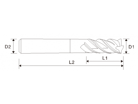 Fresa de carboneto para aço inoxidável EMT11 (4 estrias)
