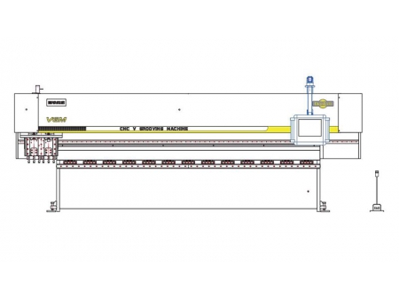 Máquina de ranhurar em V vertical CNC