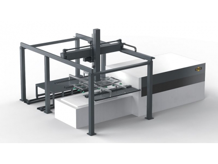 Célula flexível de corte a laser (com carregamento e descarregamento automáticos) Célula flexível de corte a laser (com carregamento e descarregamento automáticos)