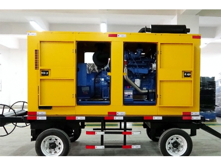 Gerador a diesel silencioso montado com carreta