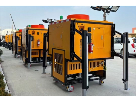 Cabine de drenagem móvel com carregamento e descarregamento automático