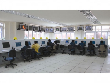 Sistema para controle distribuído da linha de produção do cimento