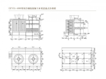 <strong>Torre de resfriamento contracorrente PRFV com estrutura de concreto armado</strong>