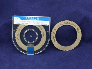 Faca circular com metal sinterizado