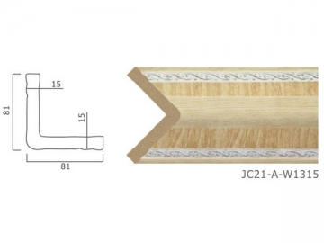 <strong>Molduras decorativas</strong> - Estilo cor de madeira