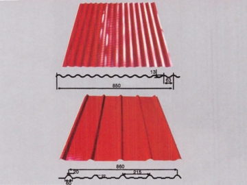 Perfiladeira para painéis de parede e de teto