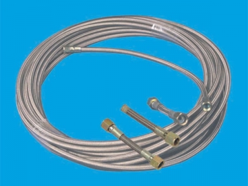Mangueira de PTFE com malha de aço inoxidável