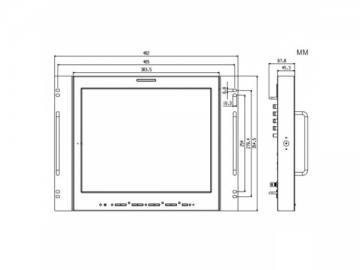 Monitor LCD profissional montado em rack - TL-S1700HD/SD/NP