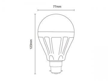 Lâmpada bulbo LED regulável