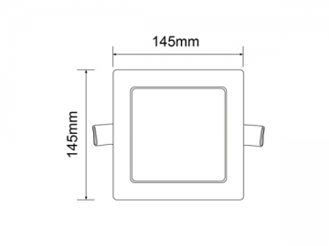 Painel de embutir LED regulável