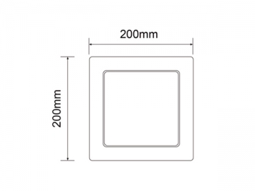 Painel de embutir LED regulável