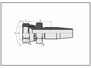 Assento cônico 90°  fêmea SAE 27818D-R5